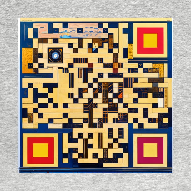 RickRoll QR Code Abstract Painting by ravel.live